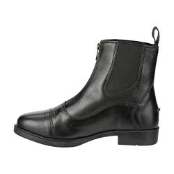 Contrace© Stiefelette »Frontzip Leather« - Chelsea Boot - Reit-Schlupf-Schuh - Echtleder - Komforteinlegsohle - Gummisohle - Micro Lining - Hautverträglich - Atmungsaktiv - Schwarz 29 von Contrace