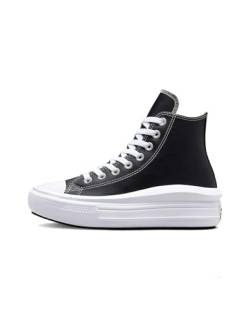 CONVERSE Damen Chuck Taylor All Star Move Platform Foundational Leather Sneaker, Black White White, 41 EU von Converse
