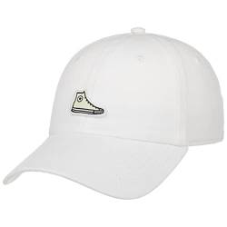 Converse Chuck Icon Dad Strapback Cap Basecap Baseballcap Curved Brim (One Size - weiß) von Converse