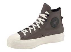 Sneaker CONVERSE "CHUCK TAYLOR ALL STAR LIFT" Gr. 37,5, braun (brown, white) Schuhe Schnürstiefeletten von Converse