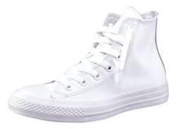 Sneaker CONVERSE "Chuck Taylor All Star Hi Monocrome Leather" Gr. 36, weiß (white) Schuhe Bekleidung von Converse