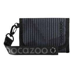 Coocazoo Geldbörse „Dark Mission”, schwarz-grau, Portemonnaie mit Sichtfenster innen & außen, recyceltes Polyester, Münzfach & Kartenfächern, Klettverschluss, ab der 3. Klasse von Coocazoo