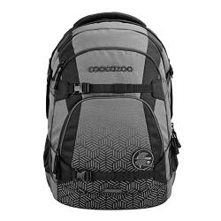 Coocazoo Schulrucksack MATE, Black Carbon, schwarz, ergonomischer & anpassbarer Tornister, höhen- & größenverstellbar, mit Brustgurt & Hüftgurt, leicht & individuell, ab der 3. Klasse von Coocazoo