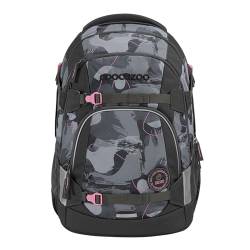 Coocazoo Schulrucksack MATE „Bubble Brush”, grau-rosa, ergonomischer & anpassbarer Tornister, höhen- & größenverstellbar, mit Brustgurt & Hüftgurt, ab der 3. Klasse von Coocazoo