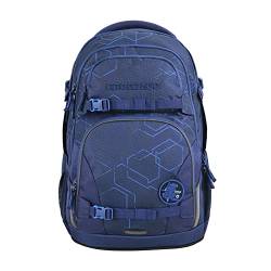 Coocazoo Schulrucksack PORTER, Blue Motion, blau, ergonomischer & anpassbarer Tornister, höhen- & größenverstellbar, mit Brustgurt & Hüftgurt, leicht & individuell, ab der 3. Klasse von Coocazoo