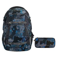 coocazoo MATE Schulrucksack-Set 2tlg Blue Craft von Coocazoo