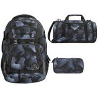 coocazoo MATE Schulrucksack-Set 3tlg Grey Rocks von Coocazoo