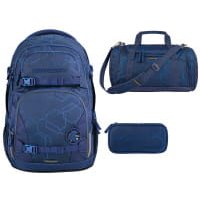 coocazoo PORTER Schulrucksack-Set 3tlg Blue Motion von Coocazoo