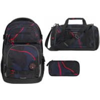 coocazoo PORTER Schulrucksack-Set 3tlg Lava Lines von Coocazoo