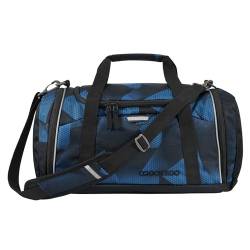 coocazoo Sporttasche „Electric Ice”, schwarz-blau, Hauptfach, Nasswäschefach, Seitentasche, Reflektoren, 20 Liter, ab der 3. Klasse von Coocazoo