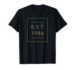 EST - 1986 - 86 - Ästhetisch - Geburtstag - Jahrestag T-Shirt von Cool Anniversary - Birthdays - Gift Stuff