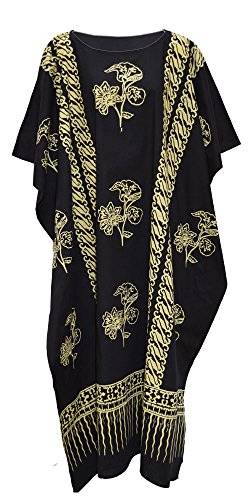 Cool Kaftans Java Bedrückte Baumwolle Strandkaftan Kaftankleid Einheitsgröße Übergröße Damen Hand Made Batik Strand von Cool Kaftans