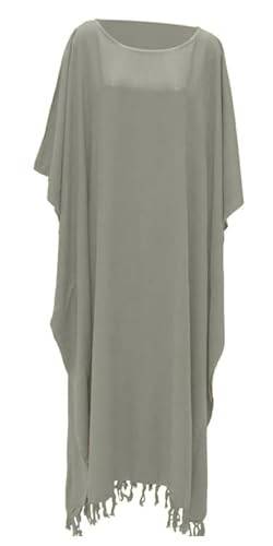 Cool Kaftans Schlichtes Kleid, Damen, Schlichte Ausführung, silber von Cool Kaftans