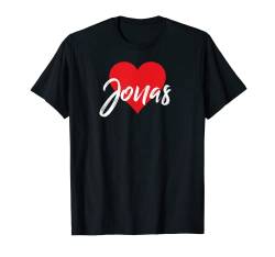 "I Love Jonas First Name" T-Shirt "I Heart Named" T-Shirt von Cool Named Personalized Heart Tees