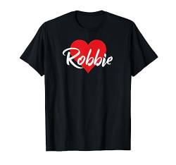 I Love Robbie T-Shirt mit Aufschrift "I Love Robbie" T-Shirt von Cool Named Personalized Heart Tees