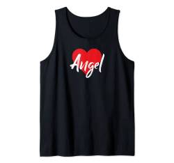 T-Shirt mit Aufschrift "I Love Angel", "I Love Angel" Tank Top von Cool Named Personalized Heart Tees
