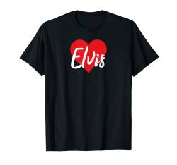 T-Shirt mit Aufschrift "I Love Elvis" und "I Heart Named" T-Shirt von Cool Named Personalized Heart Tees