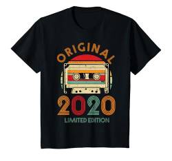 Kinder 4.Geburtstag Original Junge Mädchen Vintage Jahrgang 2020 T-Shirt von Cool Original Jahrgang Geschenke Geburtstag 2024