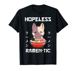 Kawaii Neko Ramen Lover Japanese Noodle Anime Ramen T-Shirt von Cool Otaku Manga Anime Tees