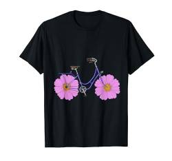 Fahrrad mit Blumenrädern (D010-1100A) T-Shirt von Cool Sayings and Quotes Gift Ideas