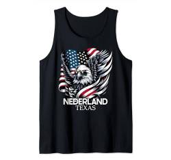 Nederland Texas 4th Of July USA American Flag Tank Top von Cool Texan Merch Tees And Stuff