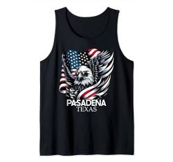 Pasadena Texas 4th Of July USA American Flag Tank Top von Cool Texan Merch Tees And Stuff