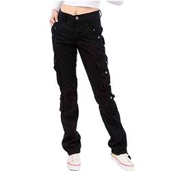 Cool&D Damen Cargo Hose Cargohose Casual Freizeit Sports Hose Arbeitshose mit Multi Pockets von Cool&D