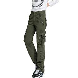 Cool&D Damen Cargo Hose Cargohose Casual Freizeit Sports Hose Arbeitshose mit Multi Pockets von Cool&D