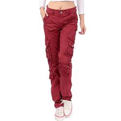 Cool&D Damen Cargo Hose Cargohose Casual Freizeit Sports Hose Arbeitshose mit Multi Pockets von Cool&D