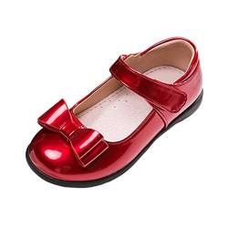 Cool&D Mädchen Sandalen Prinzessin Schuhe Sandalen Flach-Schuhe Oxford Sohlen Sandalette(Rot,EU33.5(Etikett35) von Cool&D