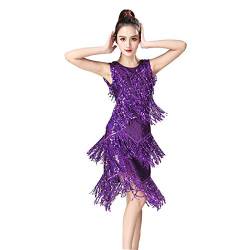 Cool&D Pailletten Tanzkleid Abendkleid Latin Kleid Tiered Quaste Flapper Kleid von Cool&D