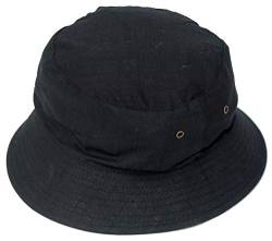 Cool4 Fischerhut Leinen Buschhut Anglerhut Fischer Hut Safarihut Bucket Hat Schlapphut Mütze A12 (Schwarz) von Cool4