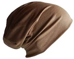 Cool4 Jersey Beanie Baumwolle meliert Slouch Chemo Unisex Mütze Cap A29 (Camel) von Cool4
