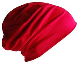 Cool4 Jersey Beanie Baumwolle meliert Slouch Chemo Unisex Mütze Cap A29 (Rot) von Cool4