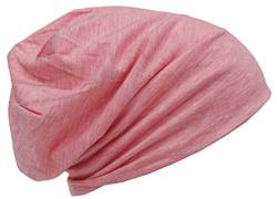 Cool4 Sommer Jersey Beanie Baumwolle meliert Slouch Chemo Unisex Mütze Cap A29 (Rosa) von Cool4