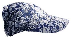Cool4 Sommer Schirm Kopftuch Visor Strand Cap Bandana Sonnenschutz Mütze Chemo A01 (Blau (weiß geblümt)) von Cool4