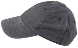 Cool4 Stonewashed Jeans Schwarz 6-Panel Basecap Baseball Cap Vintage Kappe Mütze SBC10 von Cool4