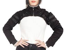 CoolChange Stampunk Damen Bolero Jacke mit hohem Kragen | Schwarz | Größe: M von CoolChange