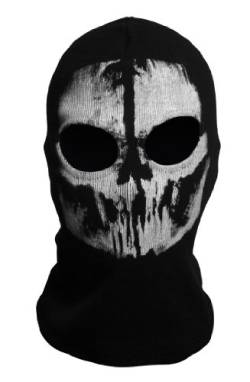 CoolChange Sturmmaske mit Totenschädel Aufdruck | Sturmhaube für CoD Fans | Schwarz von CoolChange