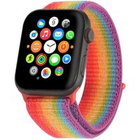 CoolGadget Smartwatch-Armband für Apple Watch Serie 2. Gen. mit 44mm Gehäuse, Stoff Uhren Nylon Band Ersatz mit Klettverschluss von CoolGadget