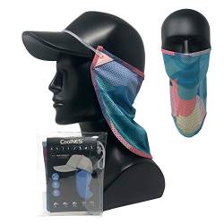 CoolNES - UV Sonnenschutz Neck Drape Verstellbar Multifunktional 2 in 1 Gesichtsbedeckung für Outdoor Angeln - Unisex Creme von CoolNES