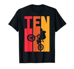 10. Geburtstag Geschenk Jungs Kinder Vintage BMX Fahrer Fan T-Shirt von Coole BMX Geburtstags Geschenke für Jungen Kinder