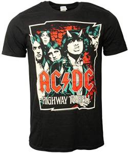 AC/DC Highway to HELL Cartoon !T-Shirt SCHWARZ Gr.M von Coole-Fun-T-Shirts