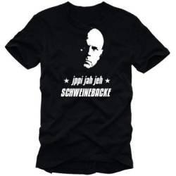 Coole Fun T-Shirts Bruce Willis t-Shirt SCHWEINEBACKE, Grösse: L von Coole-Fun-T-Shirts