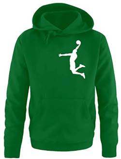 Coole-Fun-T-Shirts Dunk Basketball Slam Dunkin Erwachsenen Sweatshirt mit Kapuze Hoodie Green-Weiss, Gr.M von Coole-Fun-T-Shirts