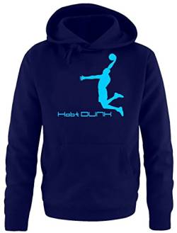 Coole-Fun-T-Shirts Habt Dunk Basketball Slam Dunkin Erwachsenen Sweatshirt mit Kapuze Hoodie Navy-Sky, Gr.S von Coole-Fun-T-Shirts