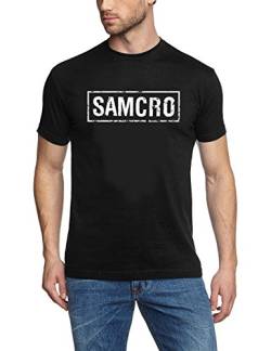 Coole-Fun-T-Shirts Herren FT Patch Sons of Anarchy Redwood Original Samcro T-Shirt, Schwarz, S von Coole-Fun-T-Shirts