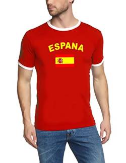 Coole-Fun-T-Shirts Herren T-Shirt Spanien Ringer, rot, XXL, 10837_Spanien_HERI_GR.XXL von Coole-Fun-T-Shirts
