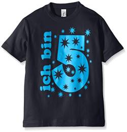 Coole-Fun-T-Shirts Jungen Ich Bin 5 Jahre T-Shirt, Blau (Navy-Sky), One Size (Herstellergröße: 116cm/4-5 von Coole-Fun-T-Shirts