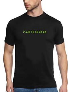 Coole Fun T-Shirts LOST 4 8 15 16 23 42 T-SHIRT ZAHLEN, schwarz, Grösse: XL von Coole-Fun-T-Shirts